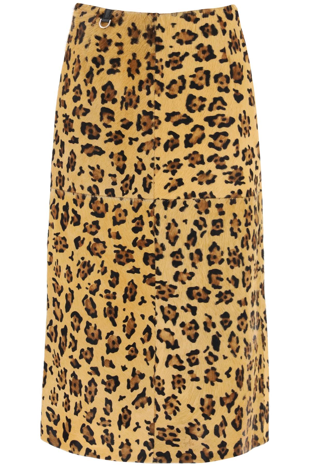 Saks potts 'carolyn' midi skirt in leopard ponyskin