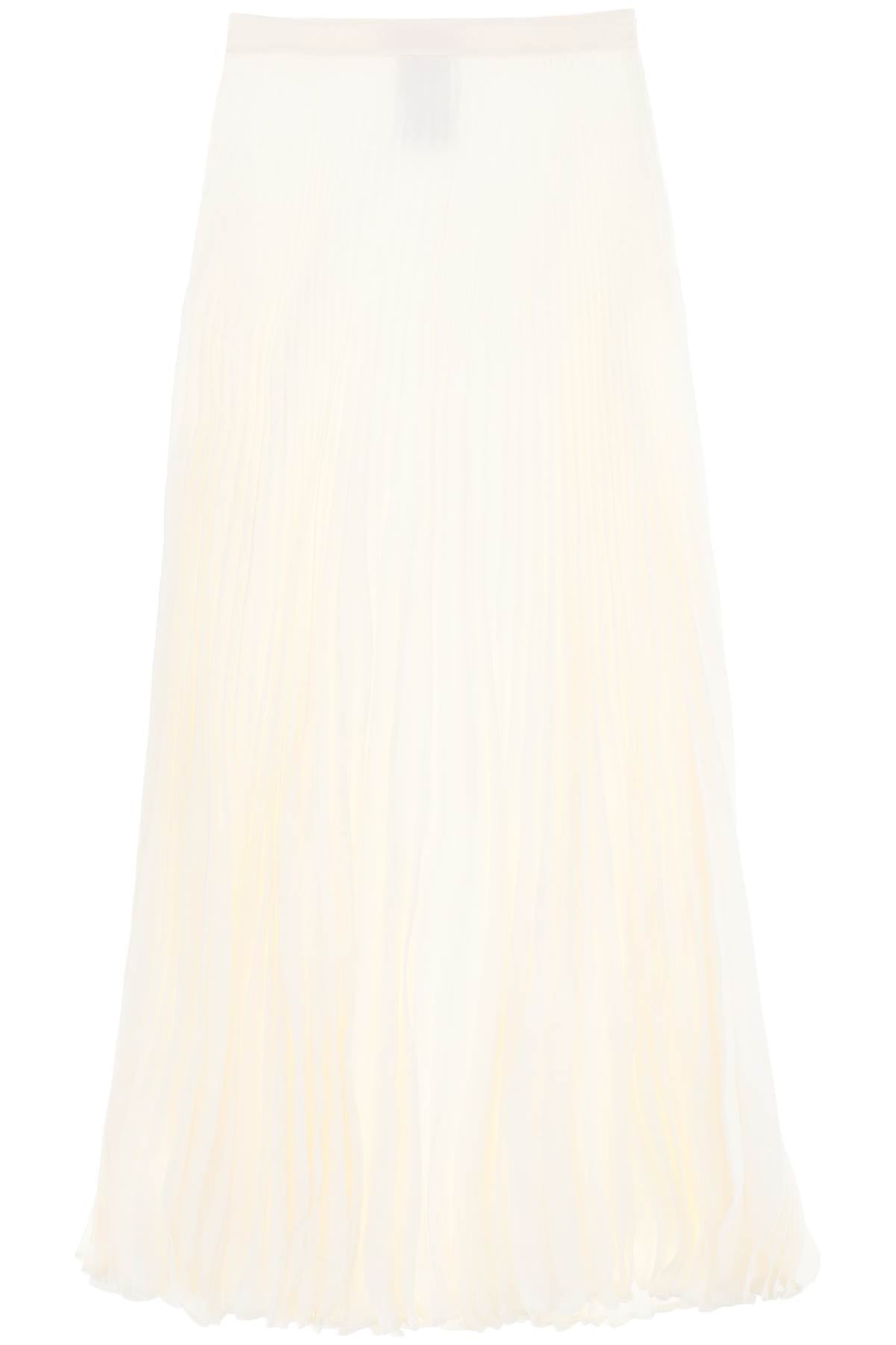 Valentino garavani silk jacquard toile iconographe pleated skirt