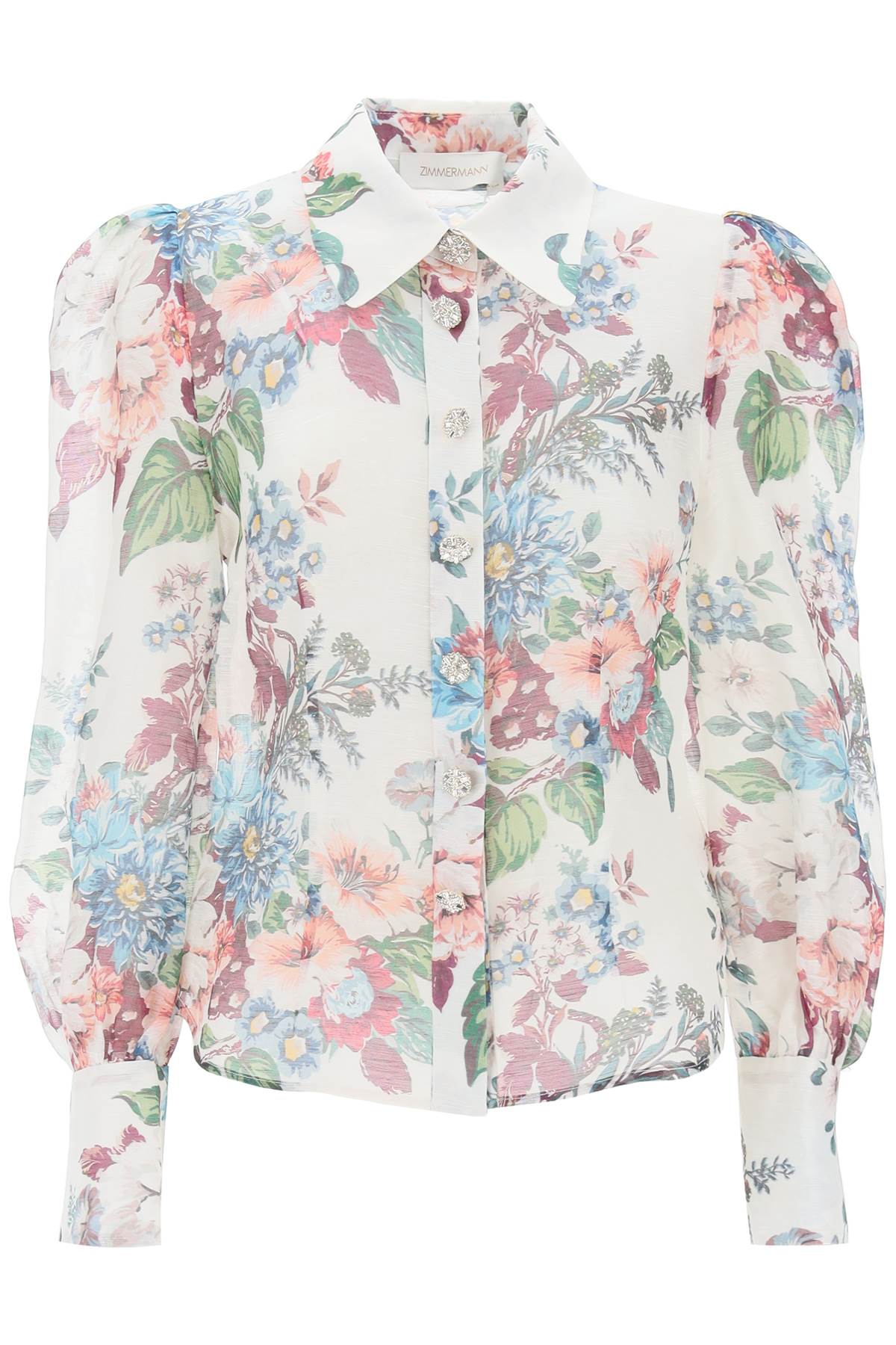 Zimmermann matchmaker shirt in floral organza