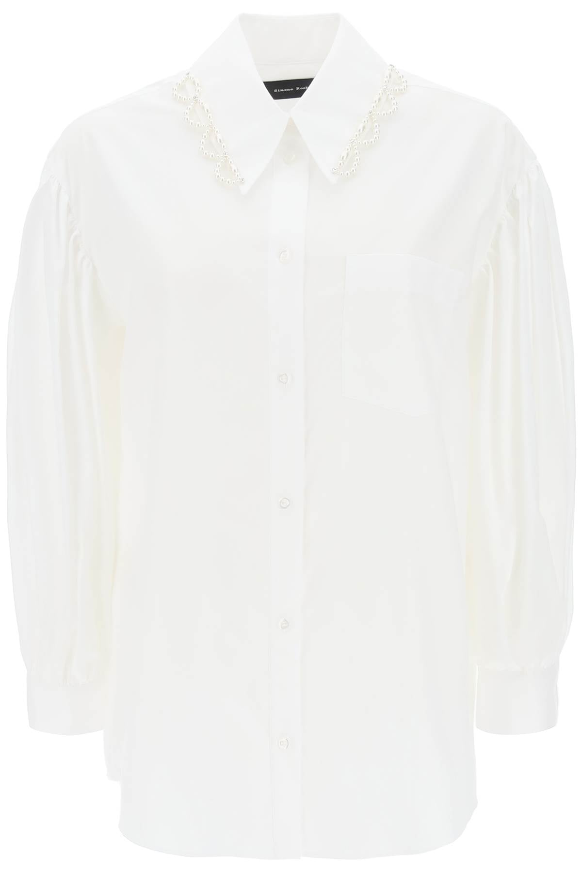 Simone rocha puff sleeve shirt with embellishment