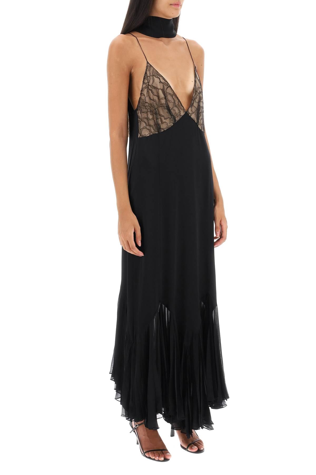 Khaite 'candita' slip dress with lace details