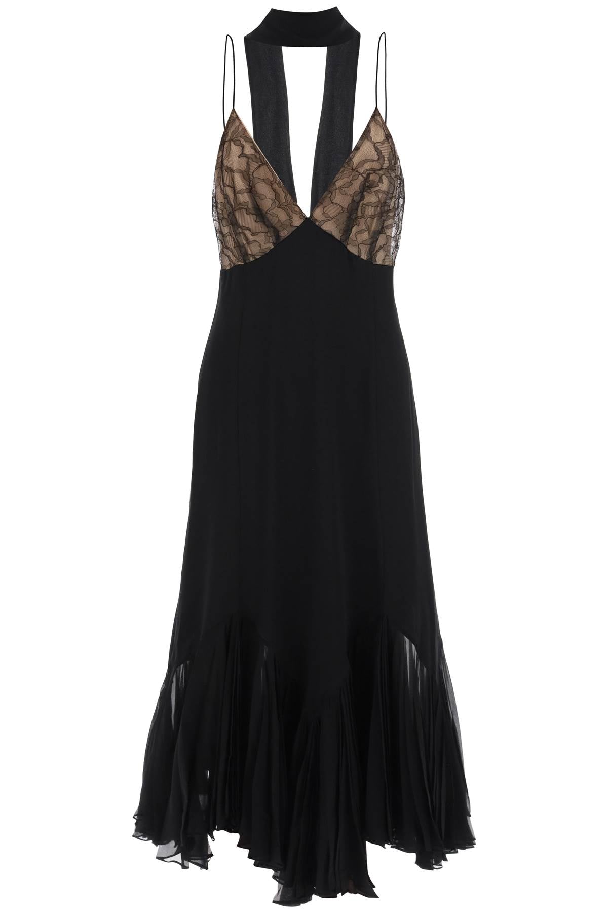 Khaite 'candita' slip dress with lace details