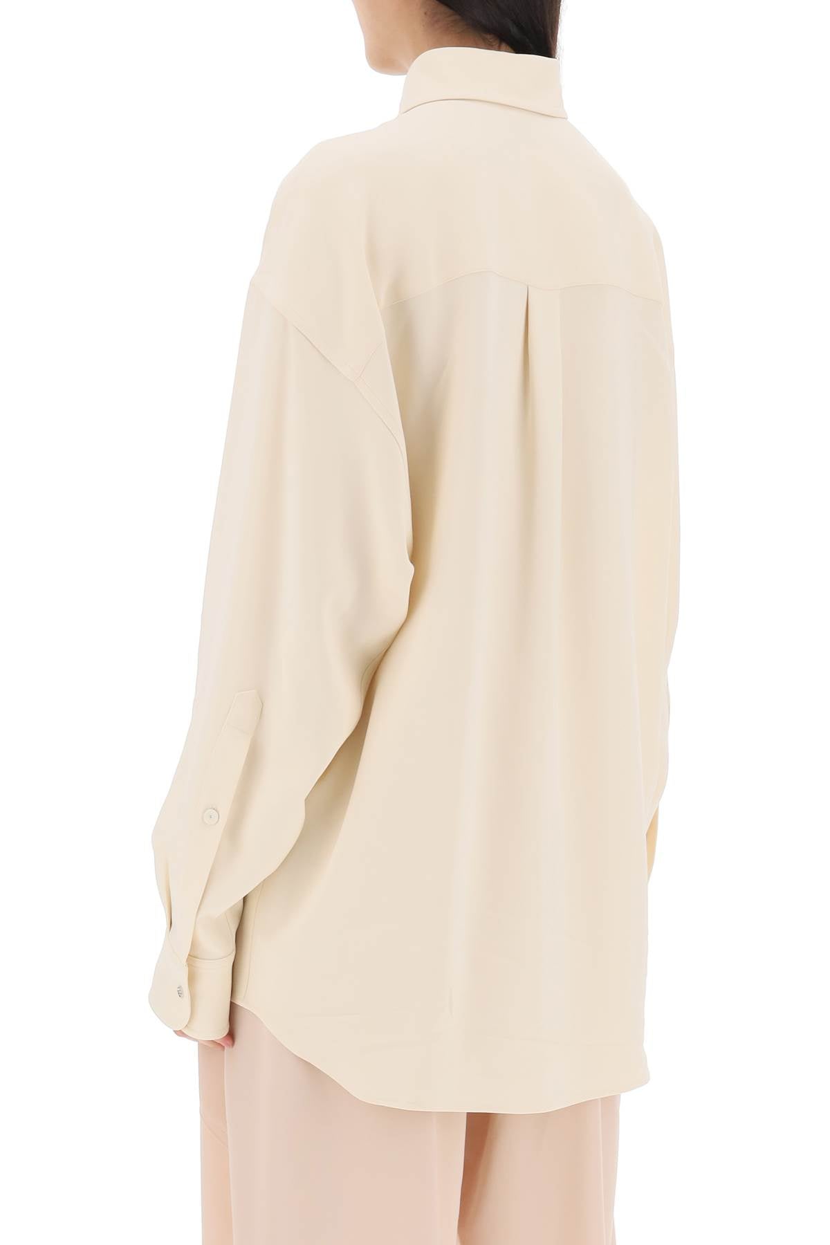 Stella mccartney oversized shirt in crepe jersey