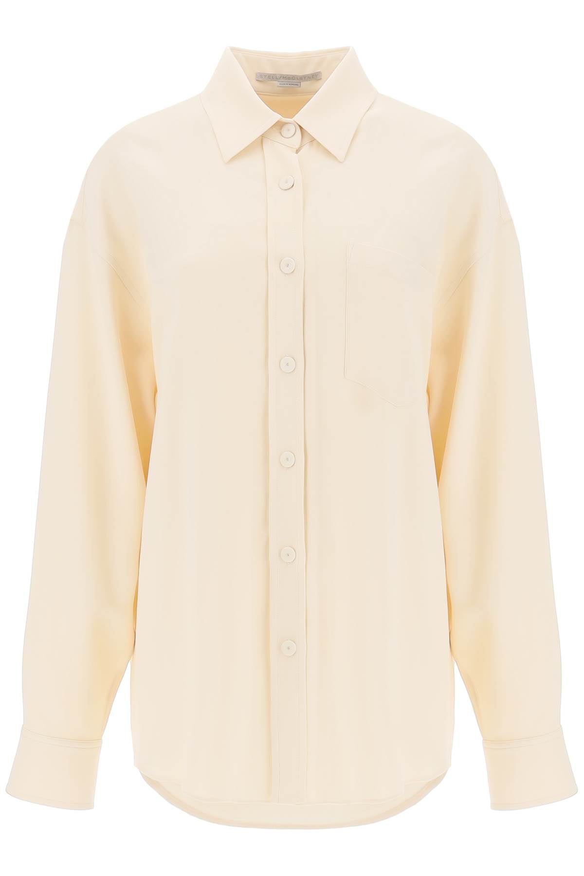 Stella mccartney oversized shirt in crepe jersey