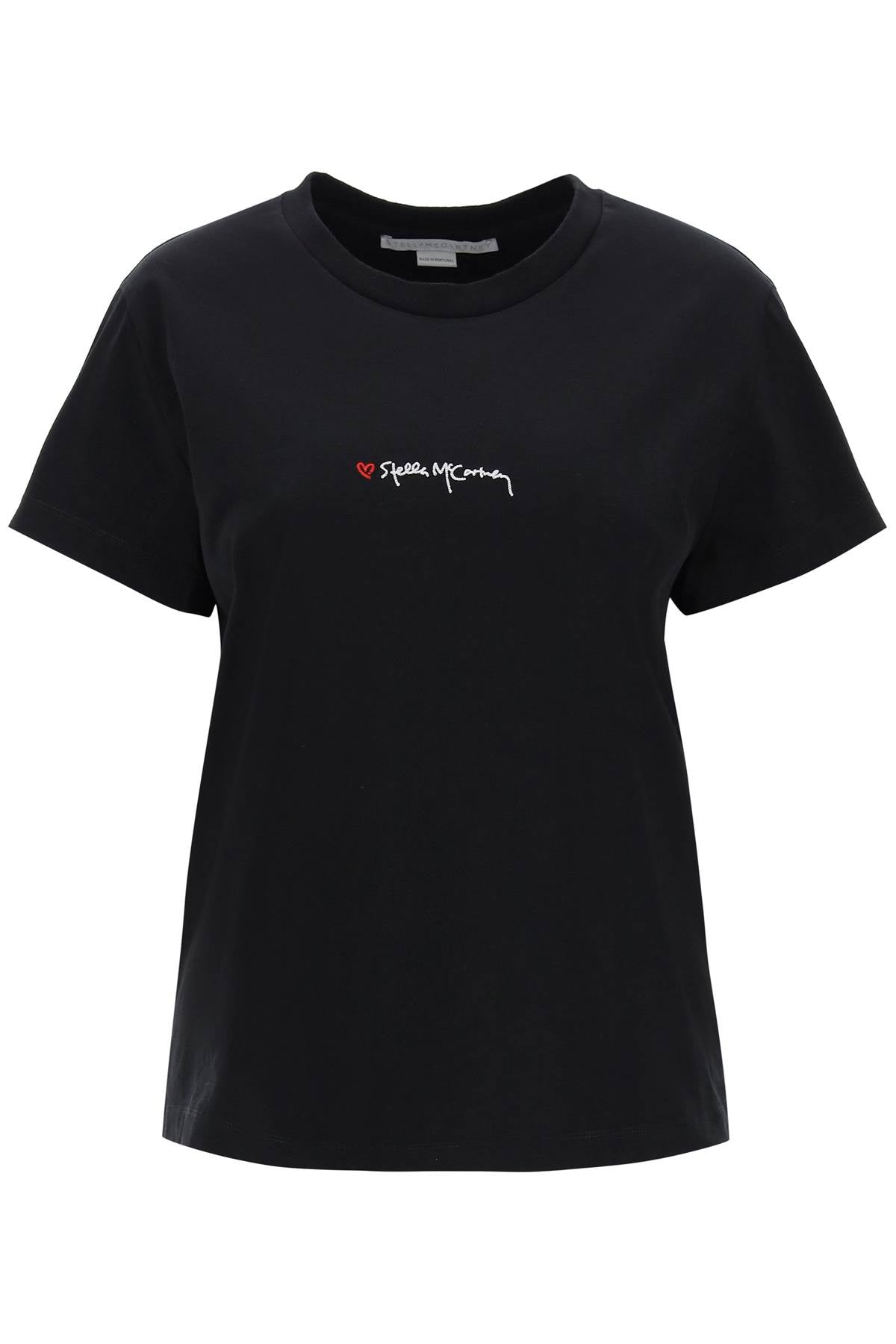 Stella mccartney t-shirt with embroidered signature