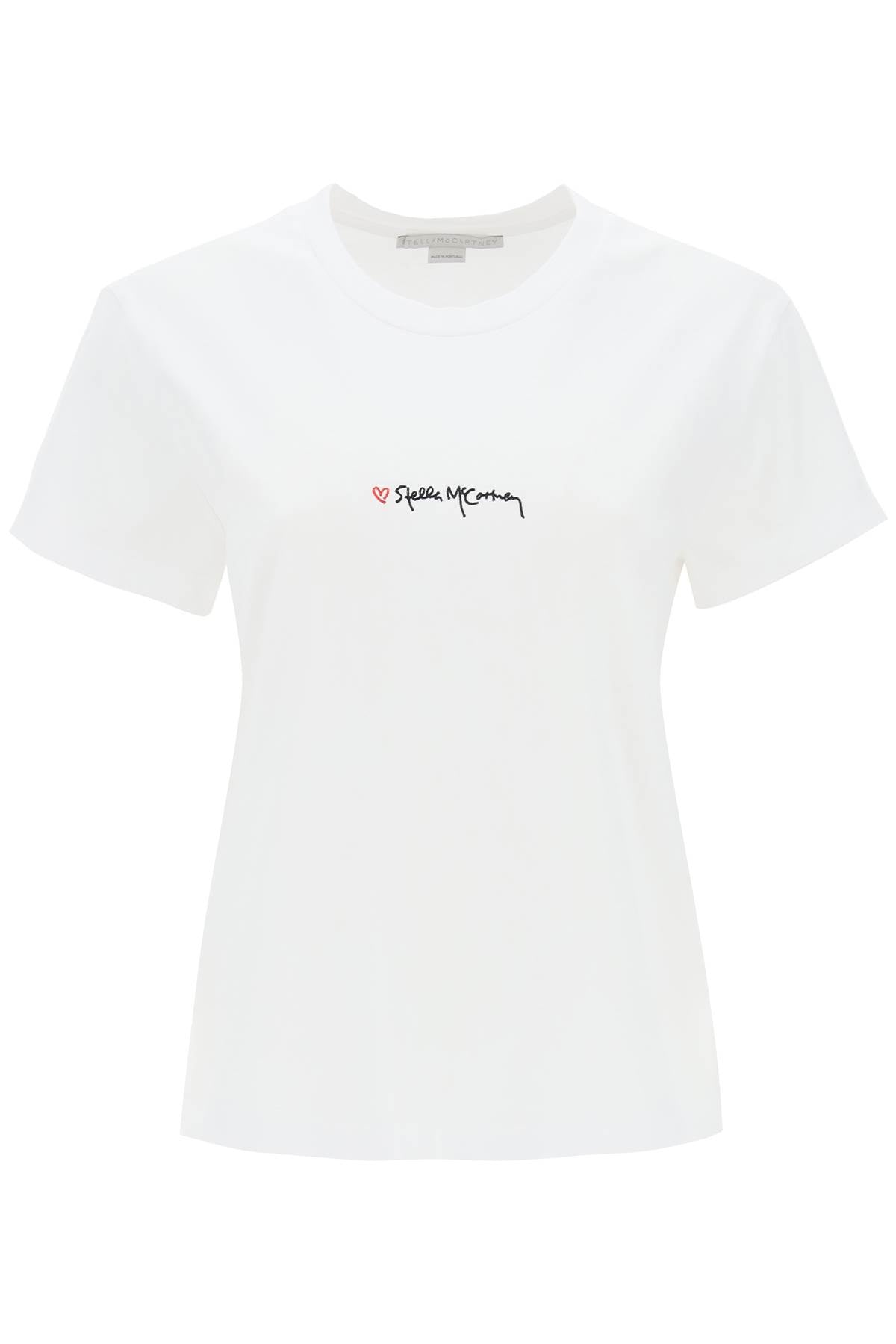 Stella mccartney t-shirt with embroidered signature