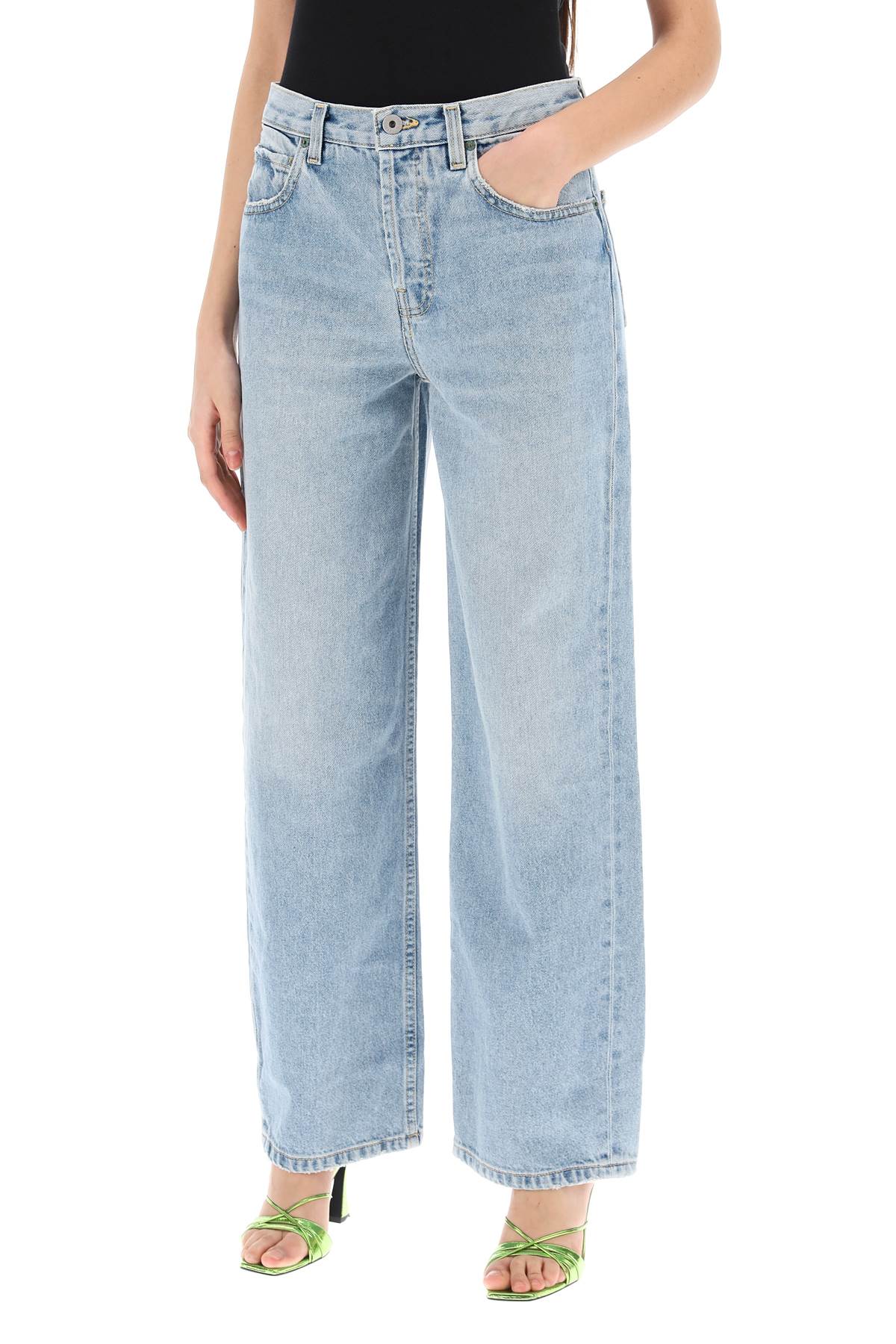 Interior remy wide leg jeans