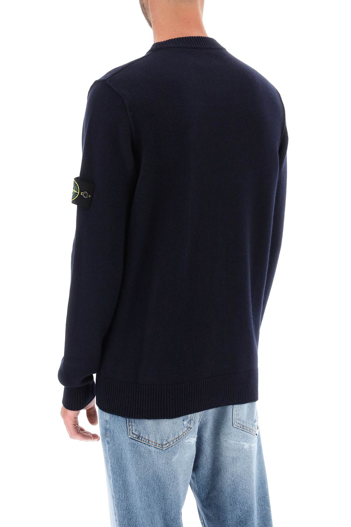 Stone island crew-neck sweater in wool