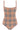 Burberry check one-piece swimsuit