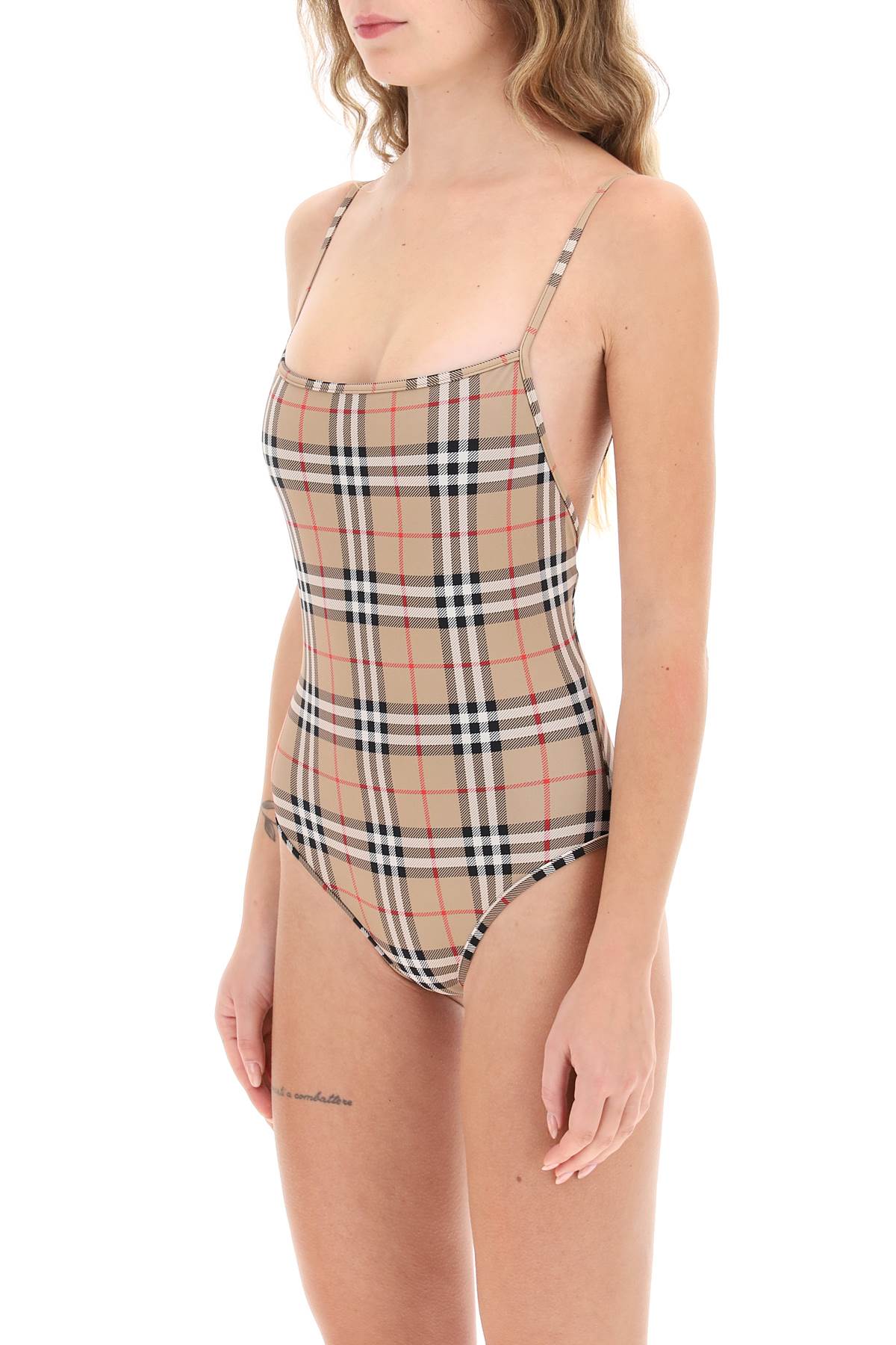 Burberry check one-piece swimsuit