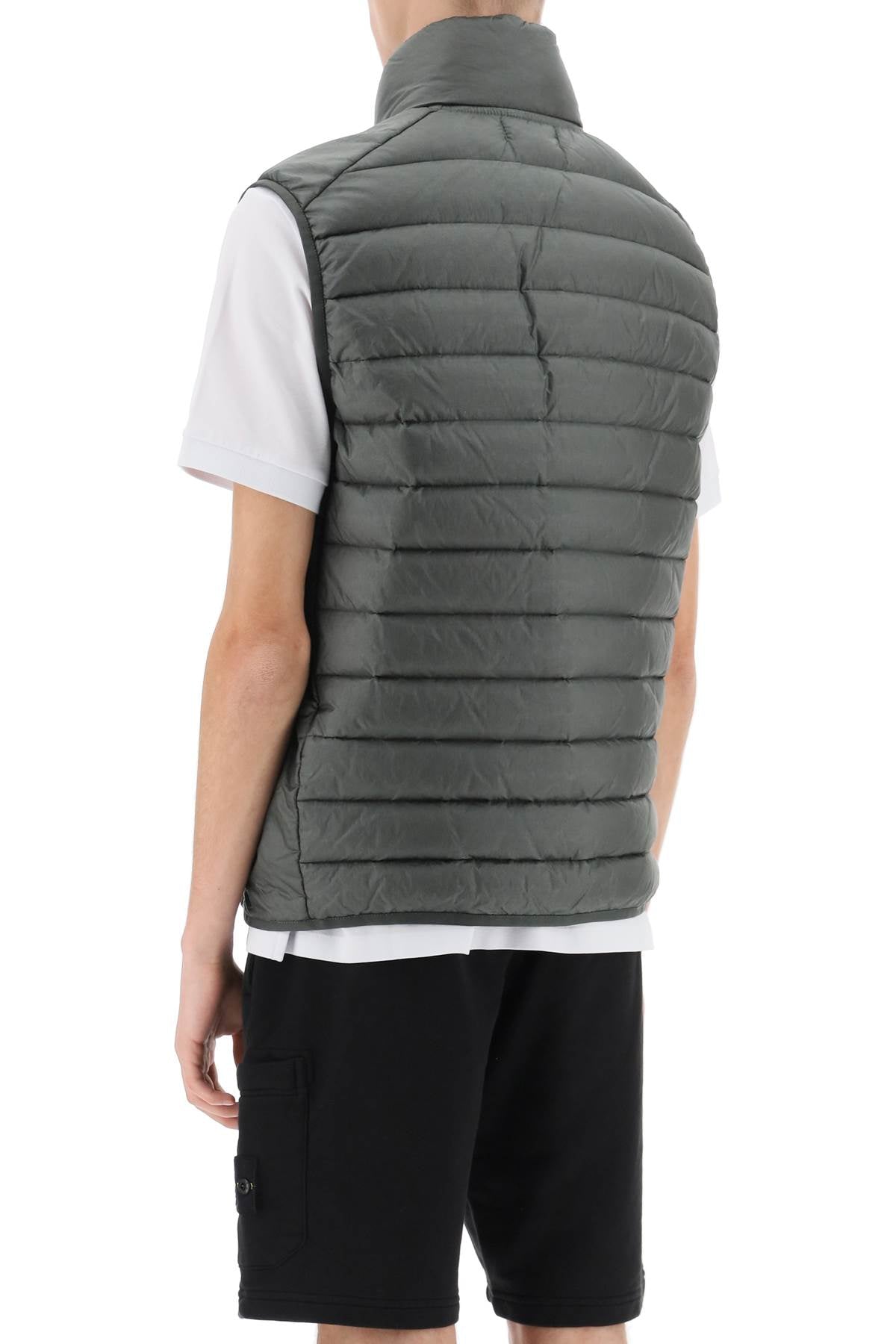 Stone island lightweight puffer vest in r-nylon down-tc