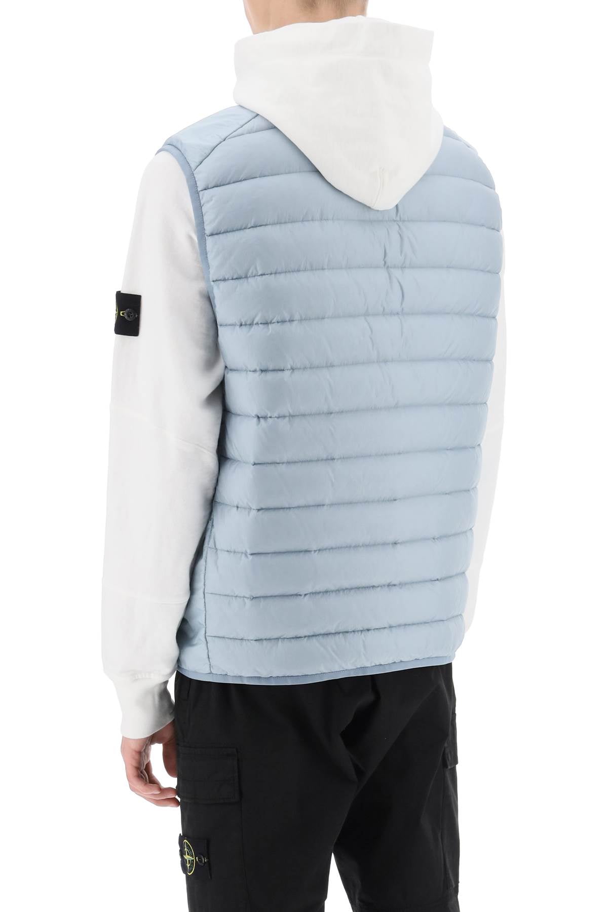 Stone island lightweight puffer vest in r-nylon down-tc