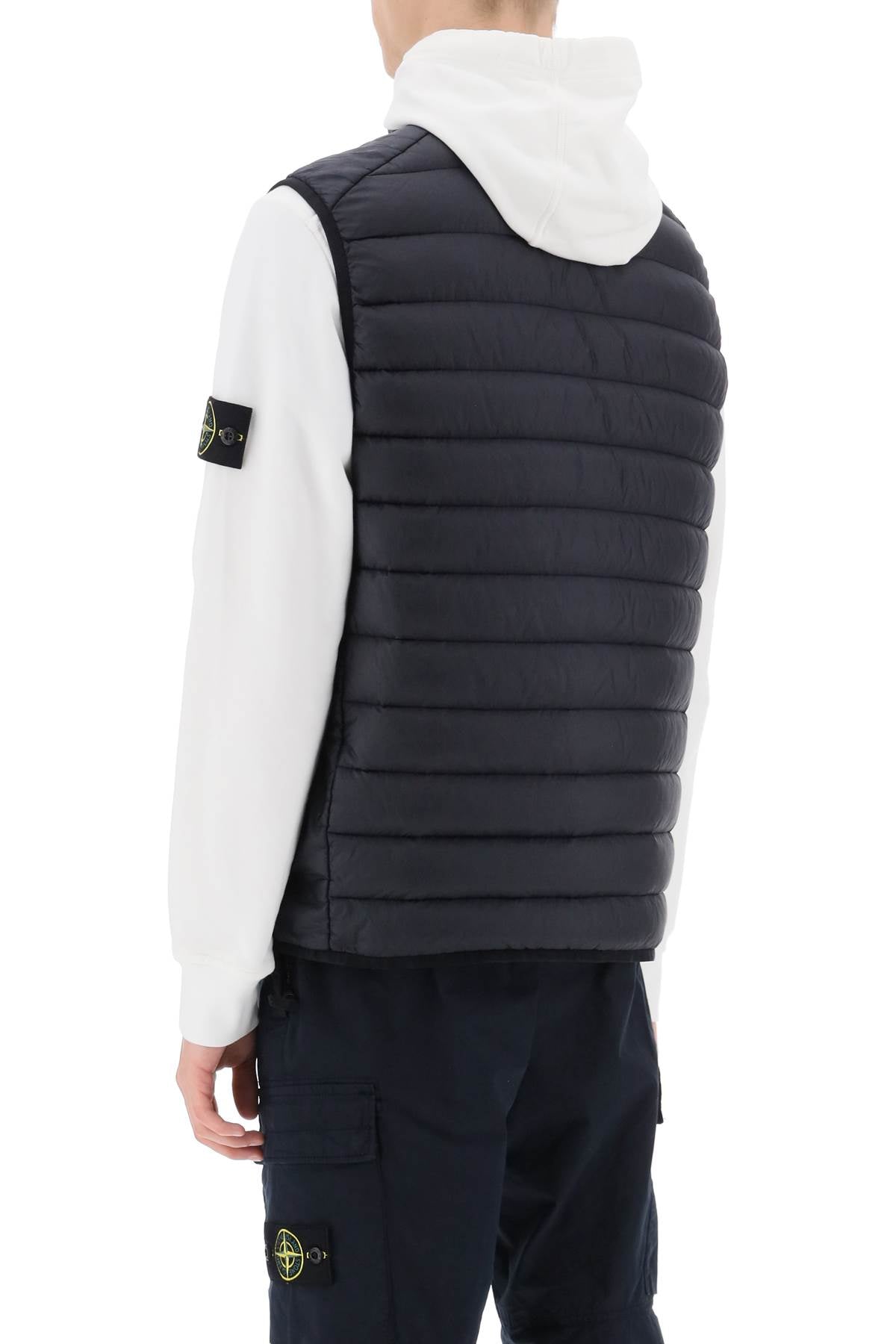 Stone island lightweight puffer vest in r-nylon down-tc