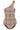 Burberry check one-shoulder one-piece swimsuit