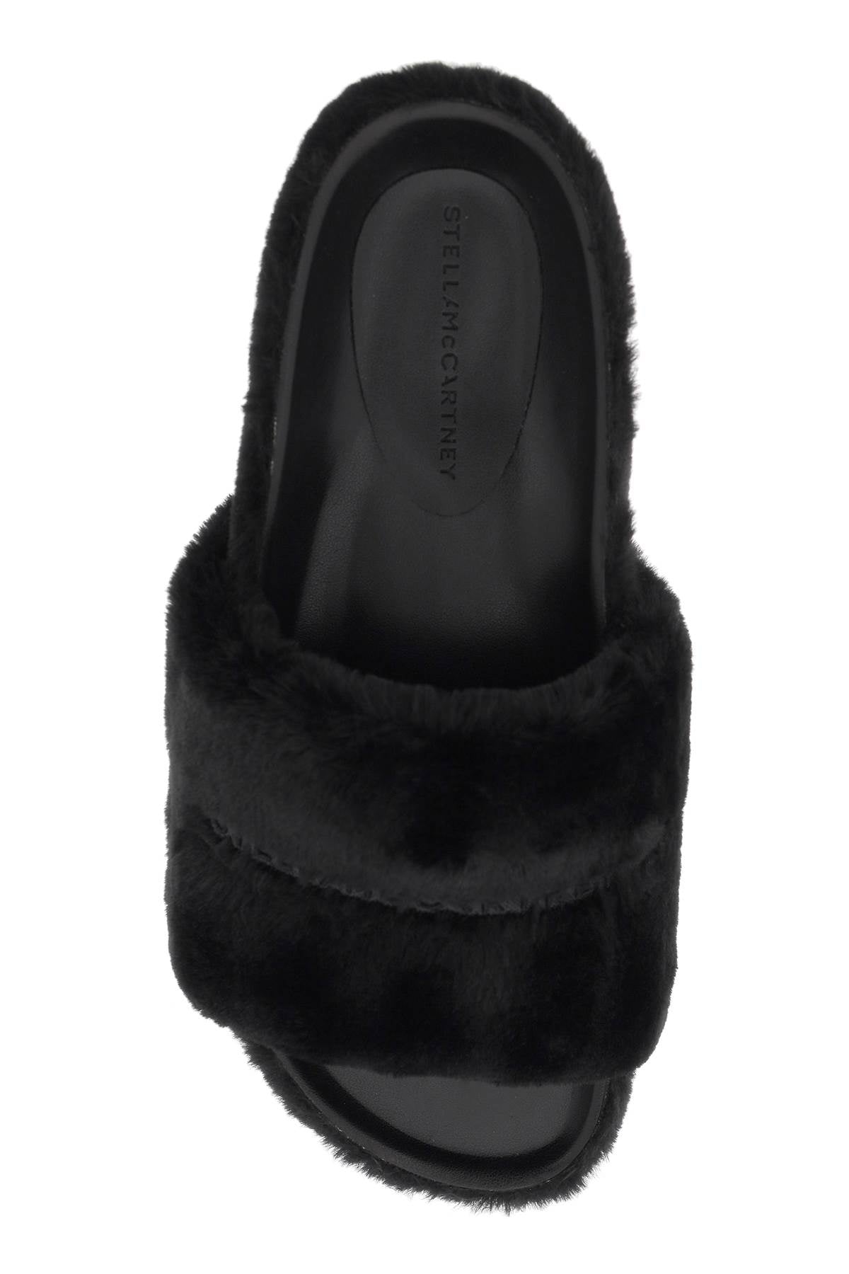 Stella mccartney faux fur slides