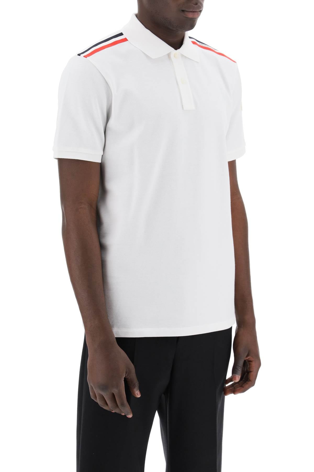 Moncler basic "tricolor striped polo