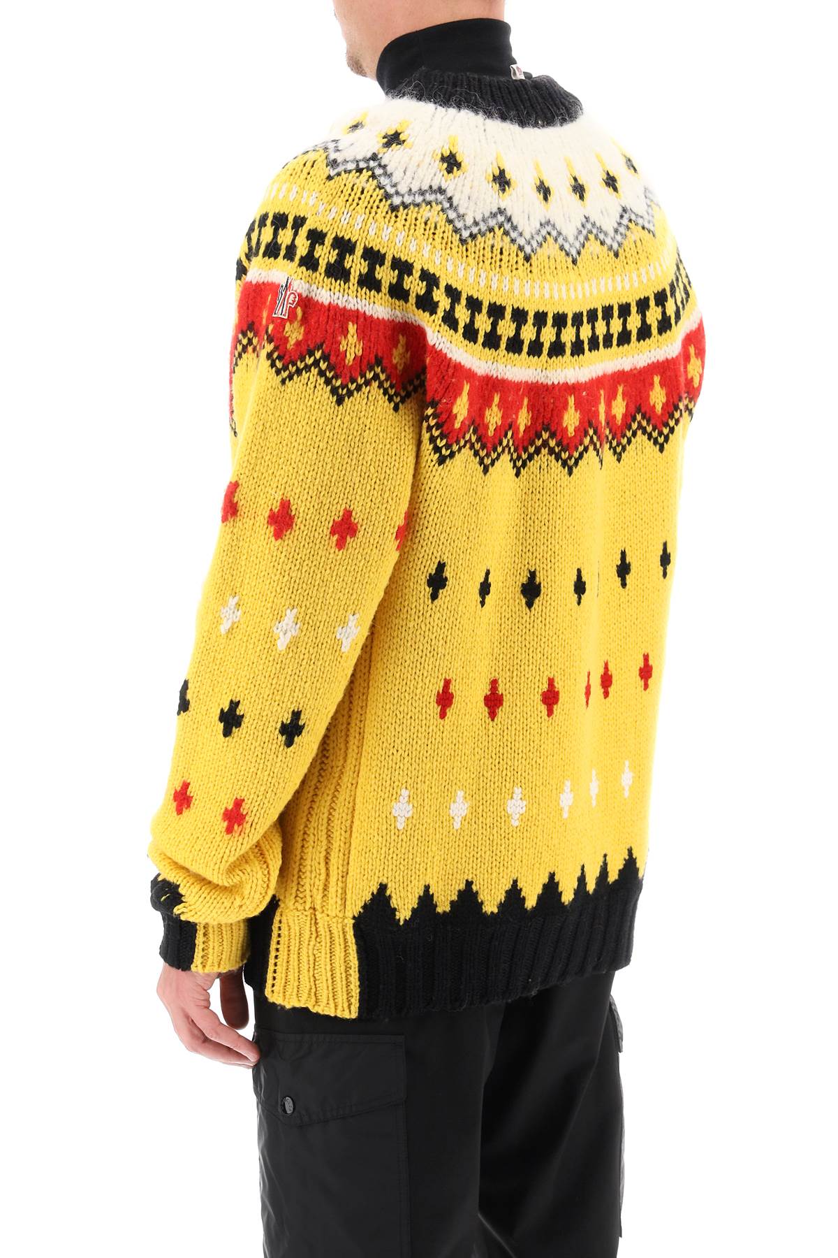 Moncler grenoble fair isle sweater in wool and alpaca