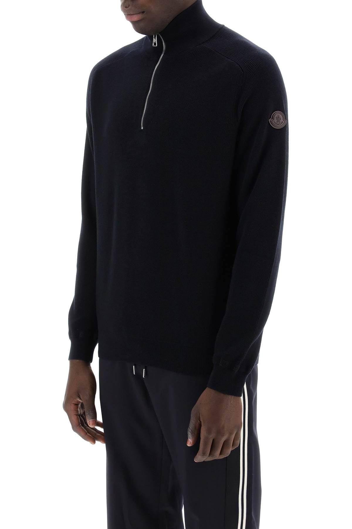 Moncler basic "cotton and cashmere blend pul