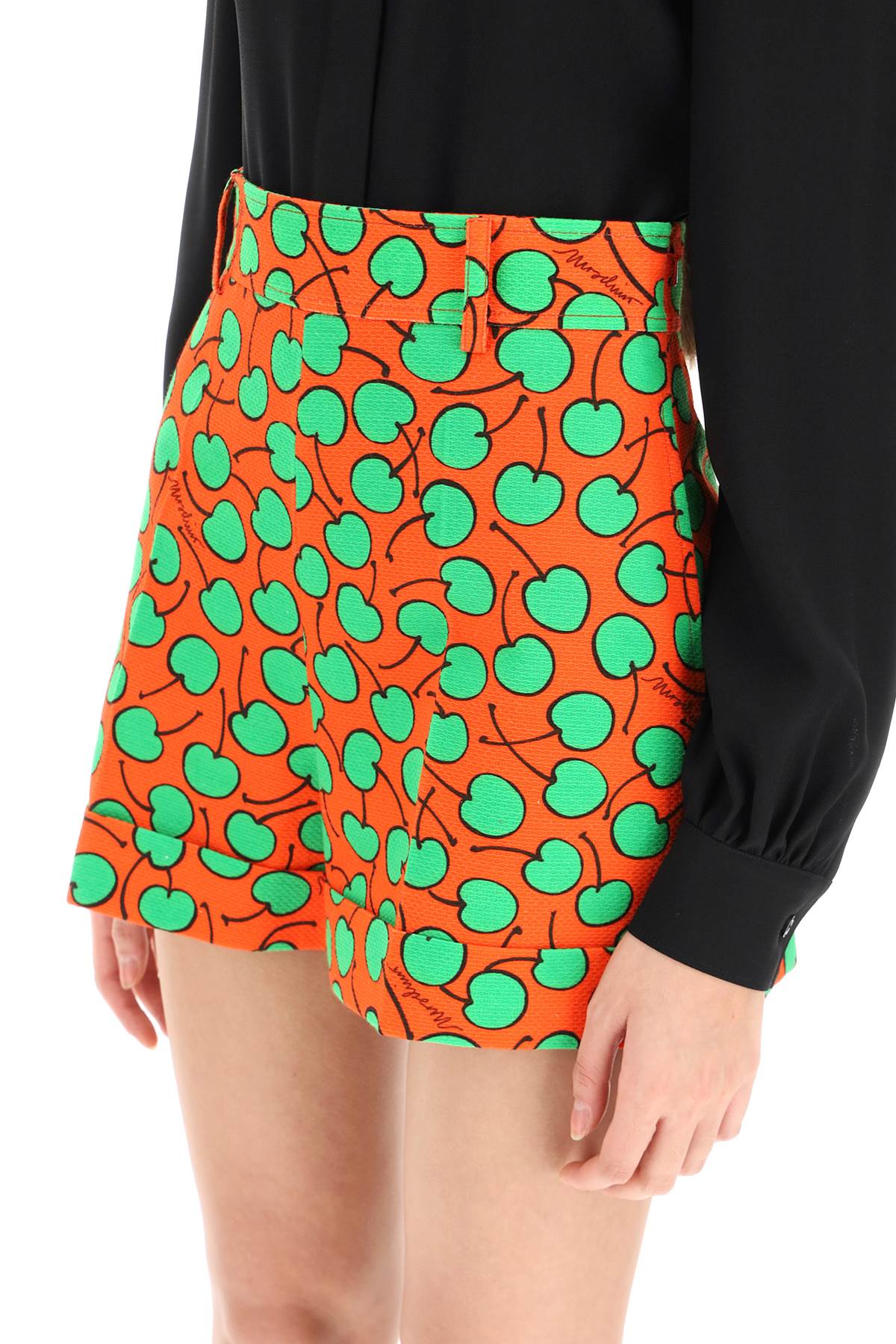 Moschino cherry print piquet shorts