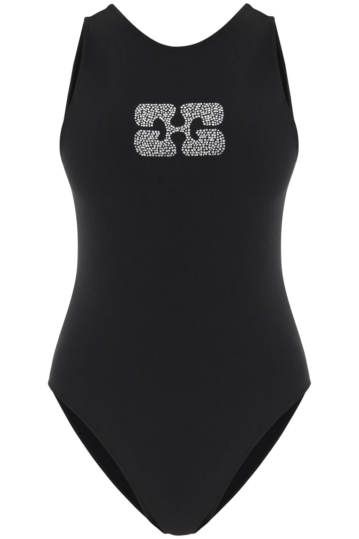 Ganni butterfly logo one-piece swimsuit