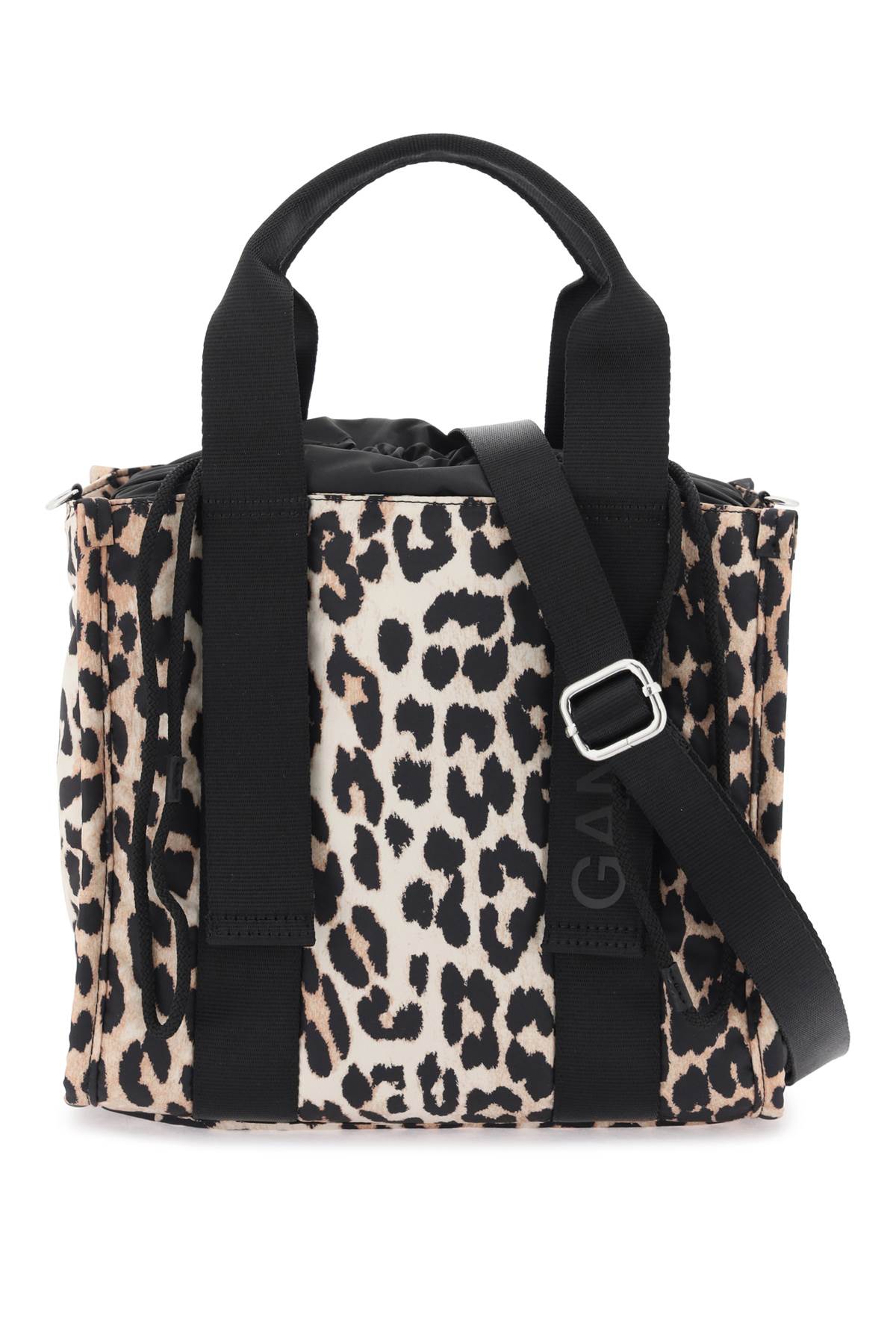 Ganni animal-print tote bag