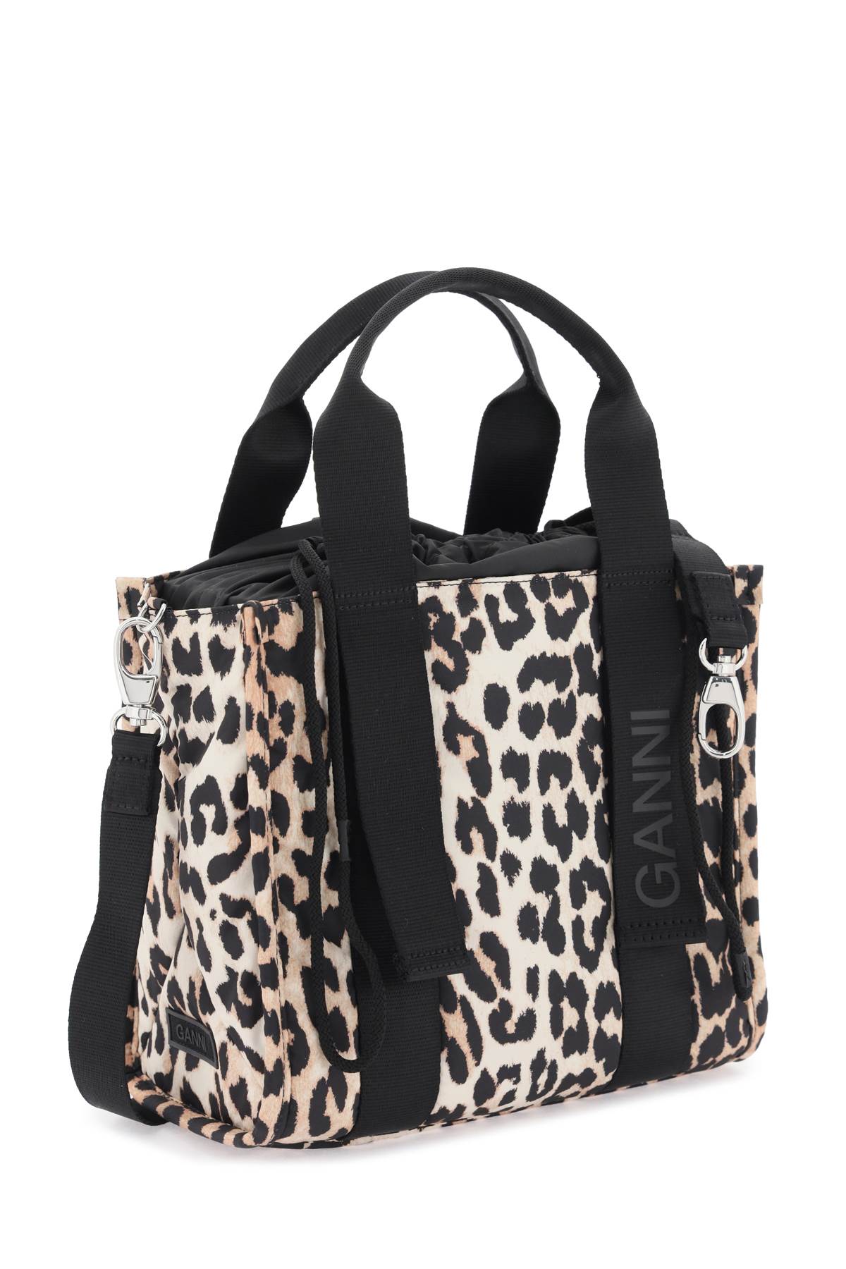 Ganni animal-print tote bag