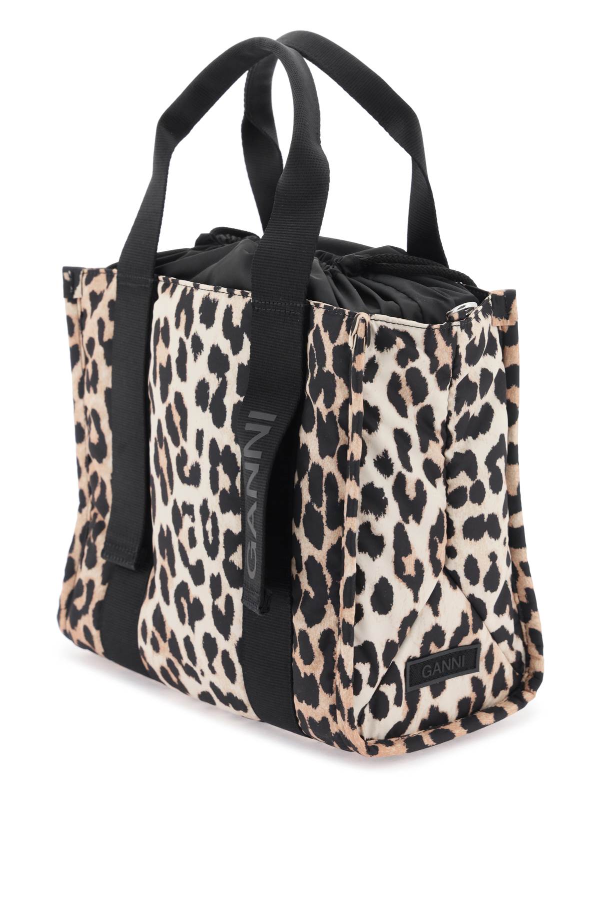 Ganni animal-print tote bag