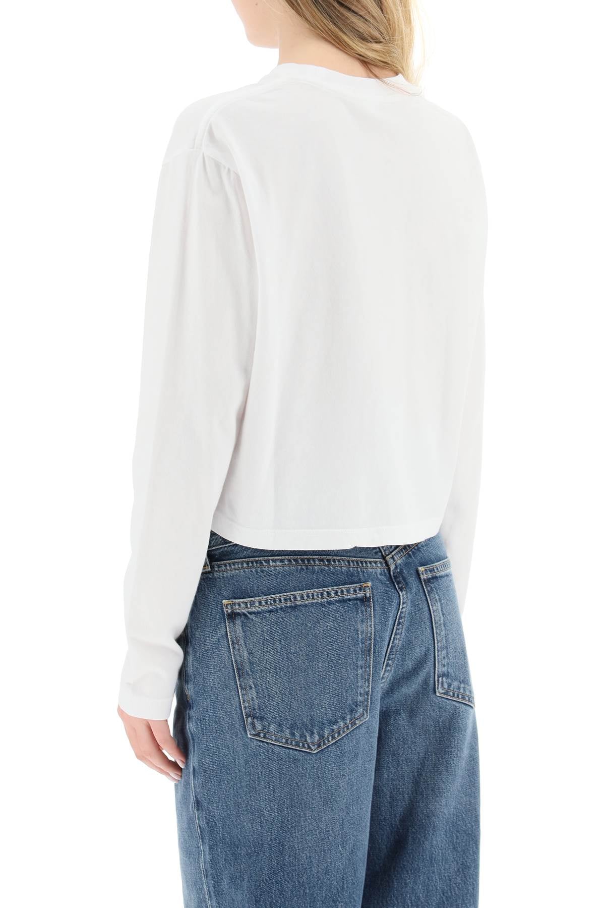 Agolde 'mason' long sleeve cropped t-shirt