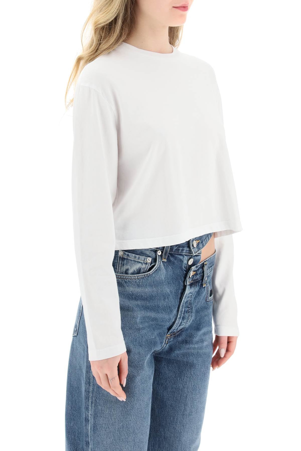 Agolde 'mason' long sleeve cropped t-shirt