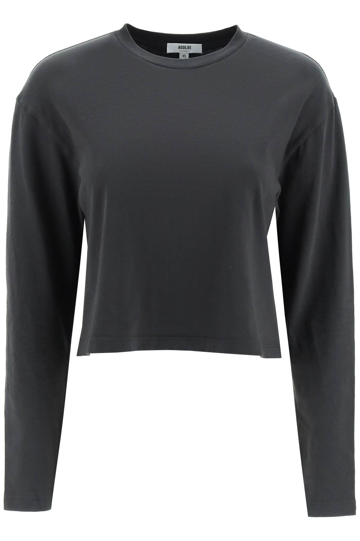 Agolde 'mason' long sleeve cropped t-shirt