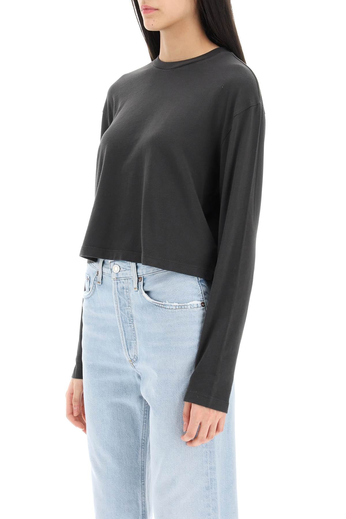 Agolde 'mason' long sleeve cropped t-shirt