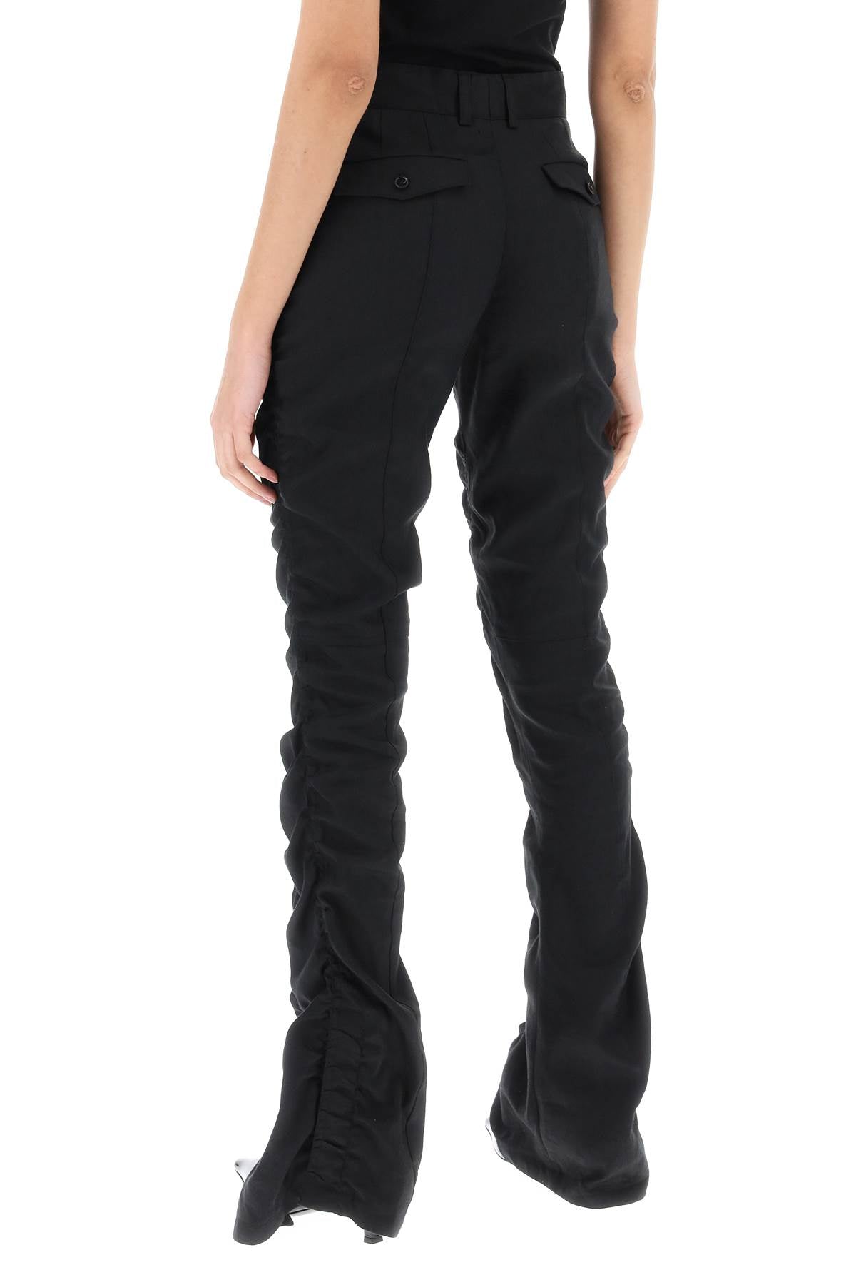 Acne studios ruffled linen blend pants
