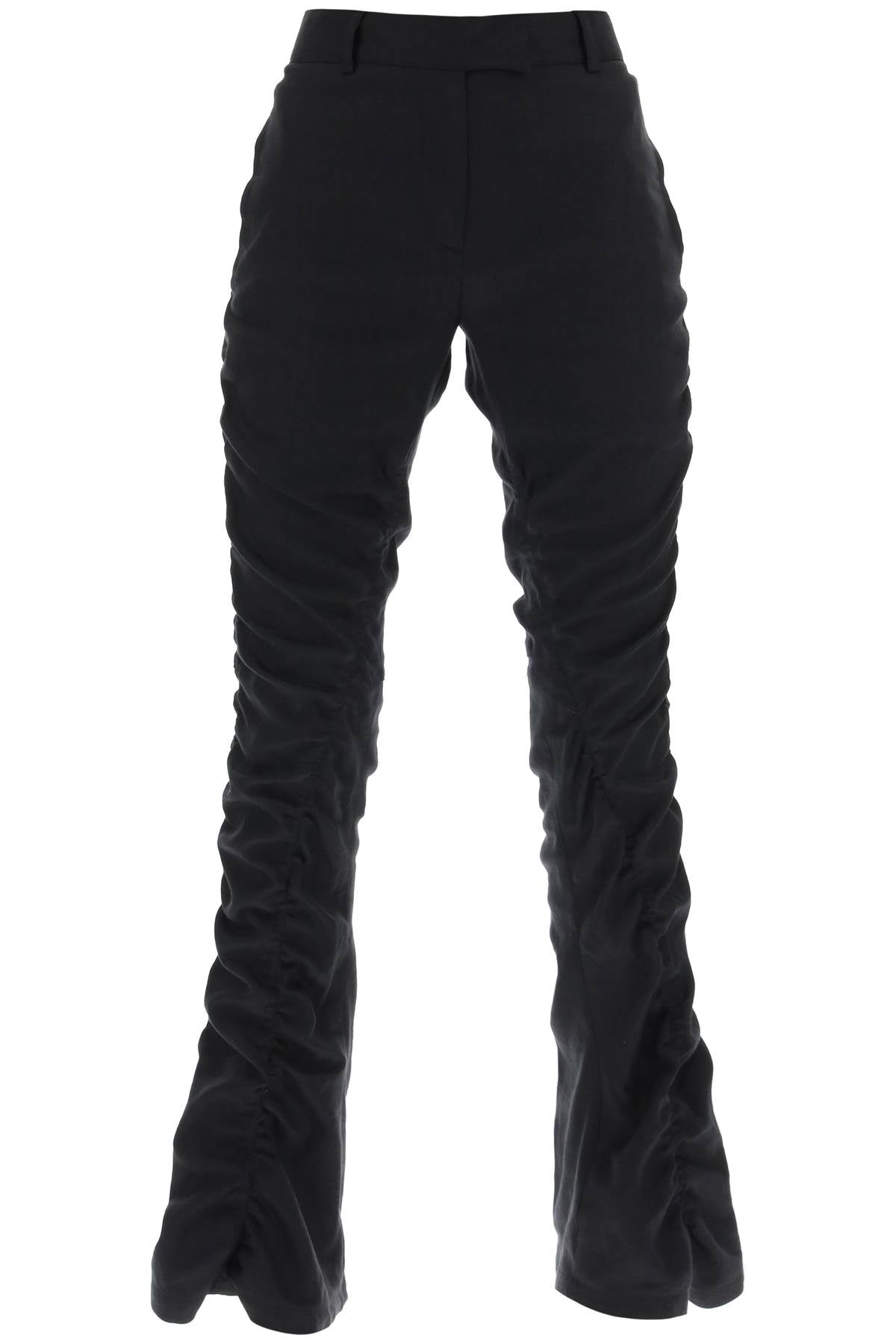 Acne studios ruffled linen blend pants