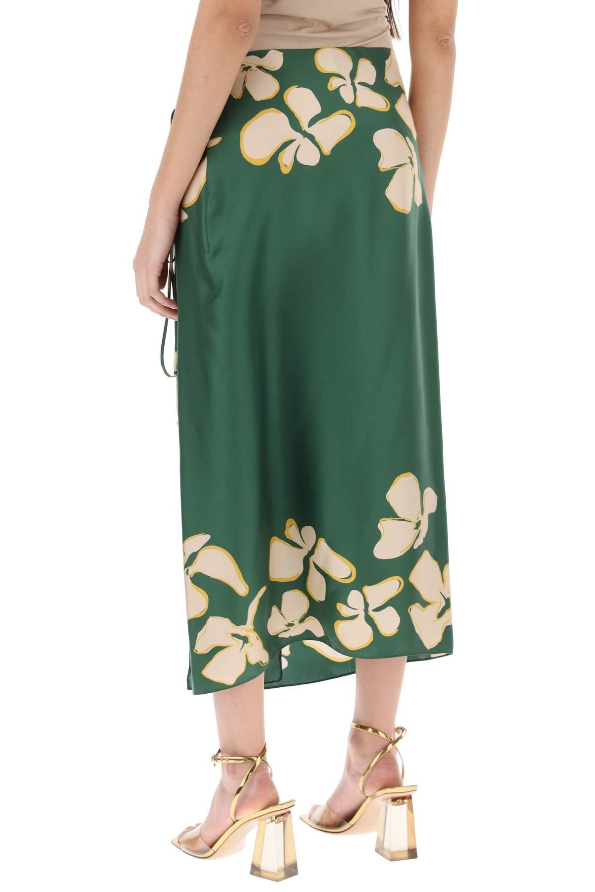 Raquel diniz "floral silk wrap skirt wendy"