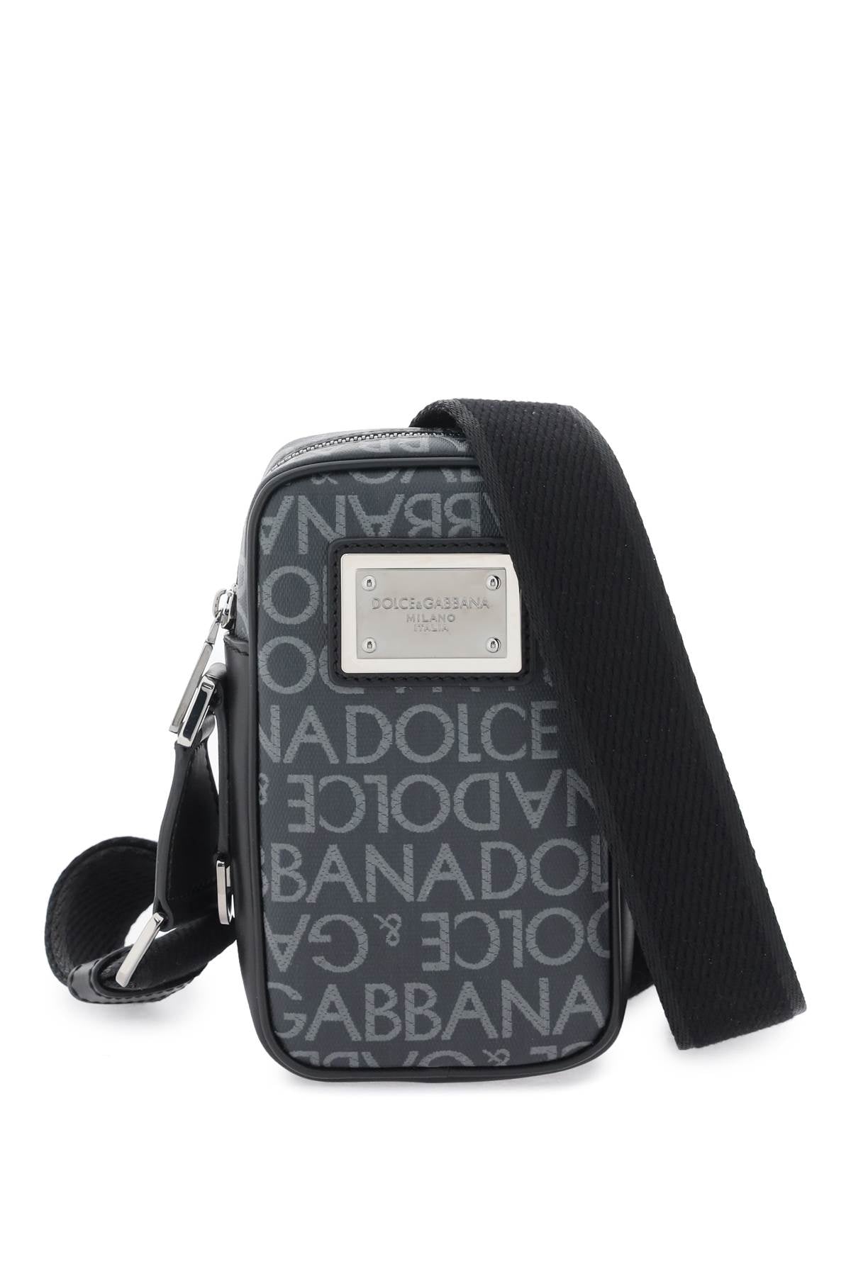 Dolce & gabbana small crossbody in coated jacquard