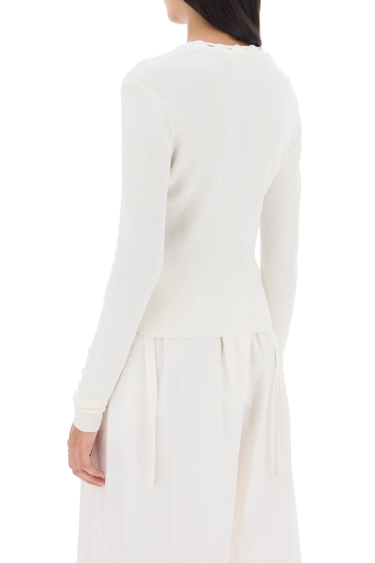 Dion lee lace-up cardigan
