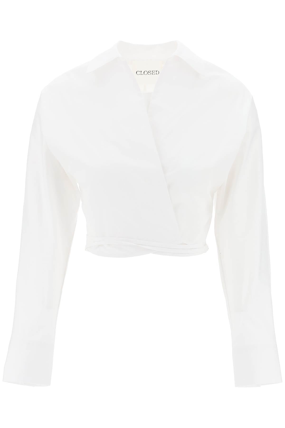 Closed crossed cropped shirt with