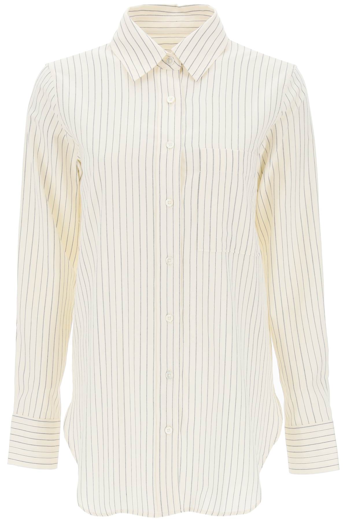 Closed striped cotton-wool shirt