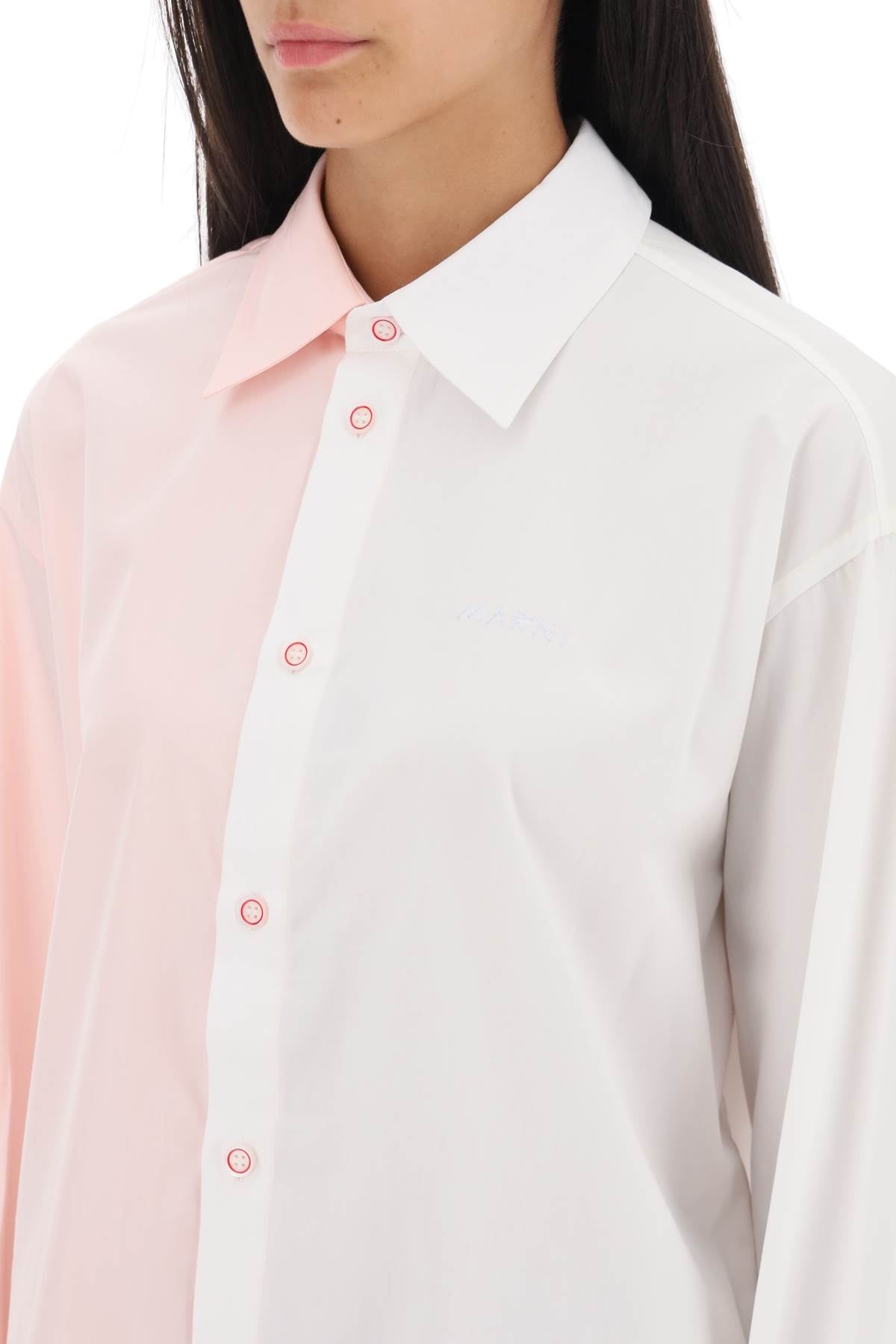 Marni asymmetrical two-tone shirt