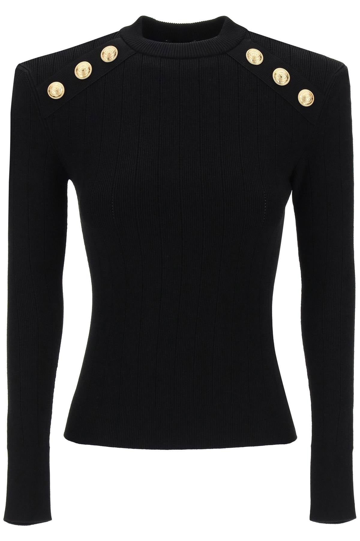 Balmain crew-neck sweater with buttons