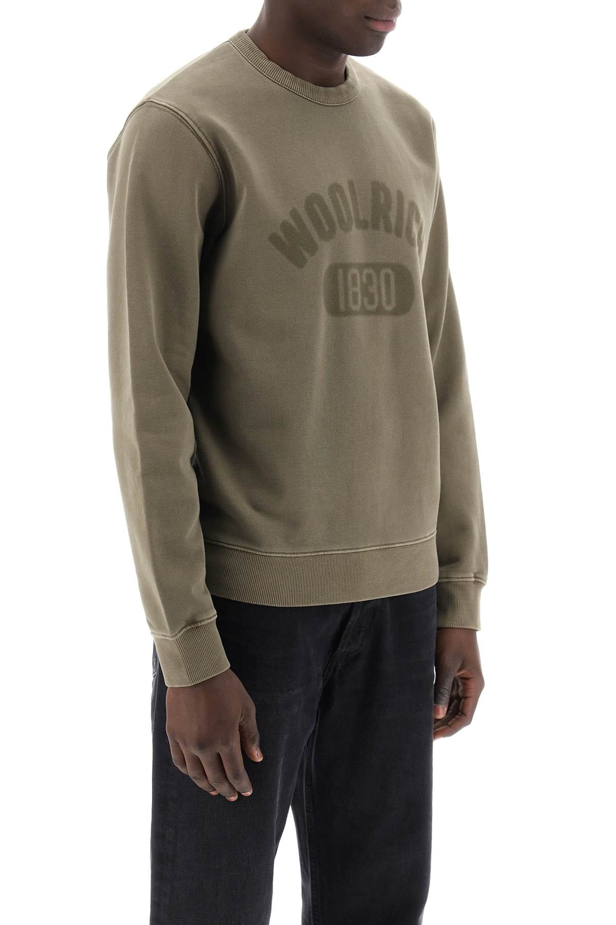 Woolrich "round neck sweatshirt with faded logo