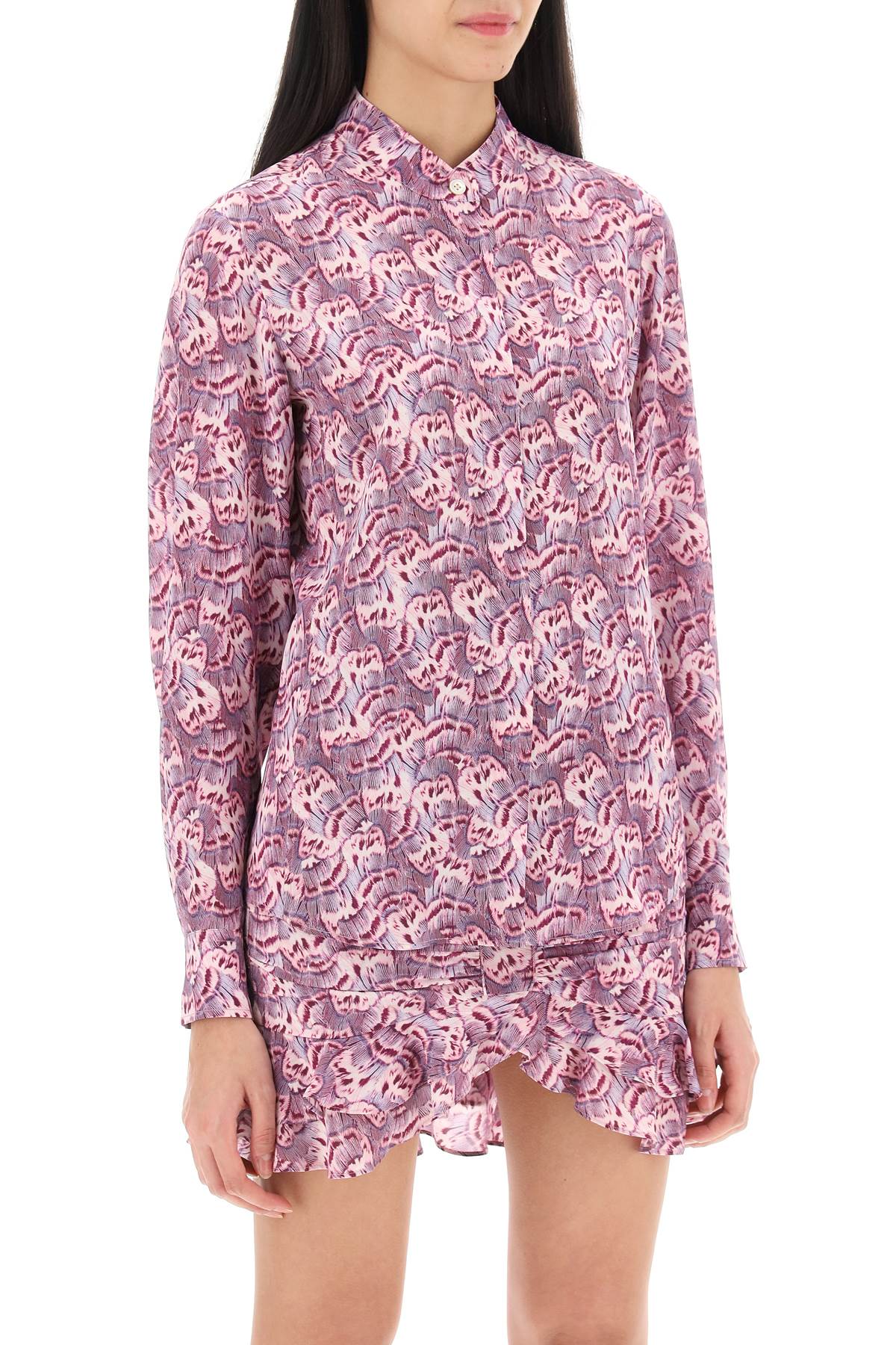 Isabel marant ilda floral georgette shirt