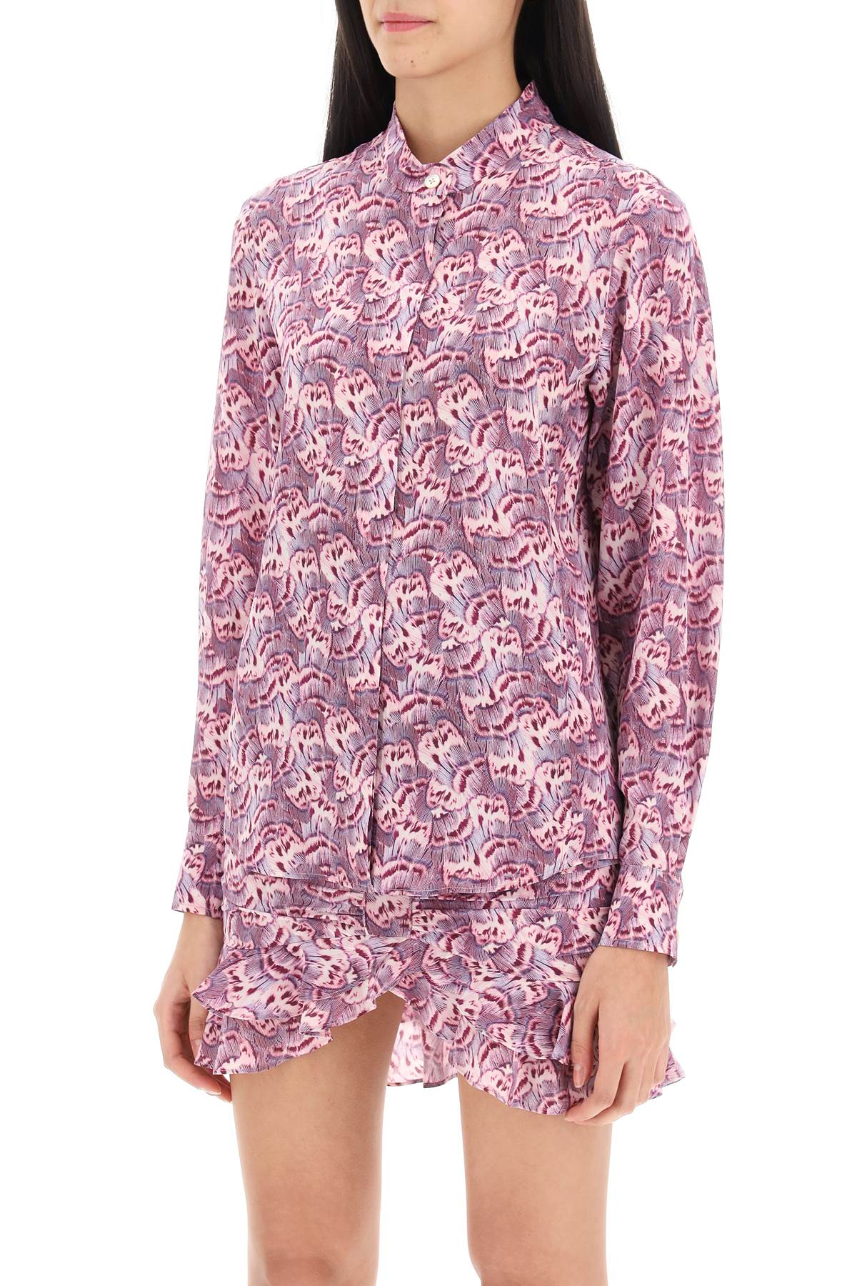 Isabel marant ilda floral georgette shirt