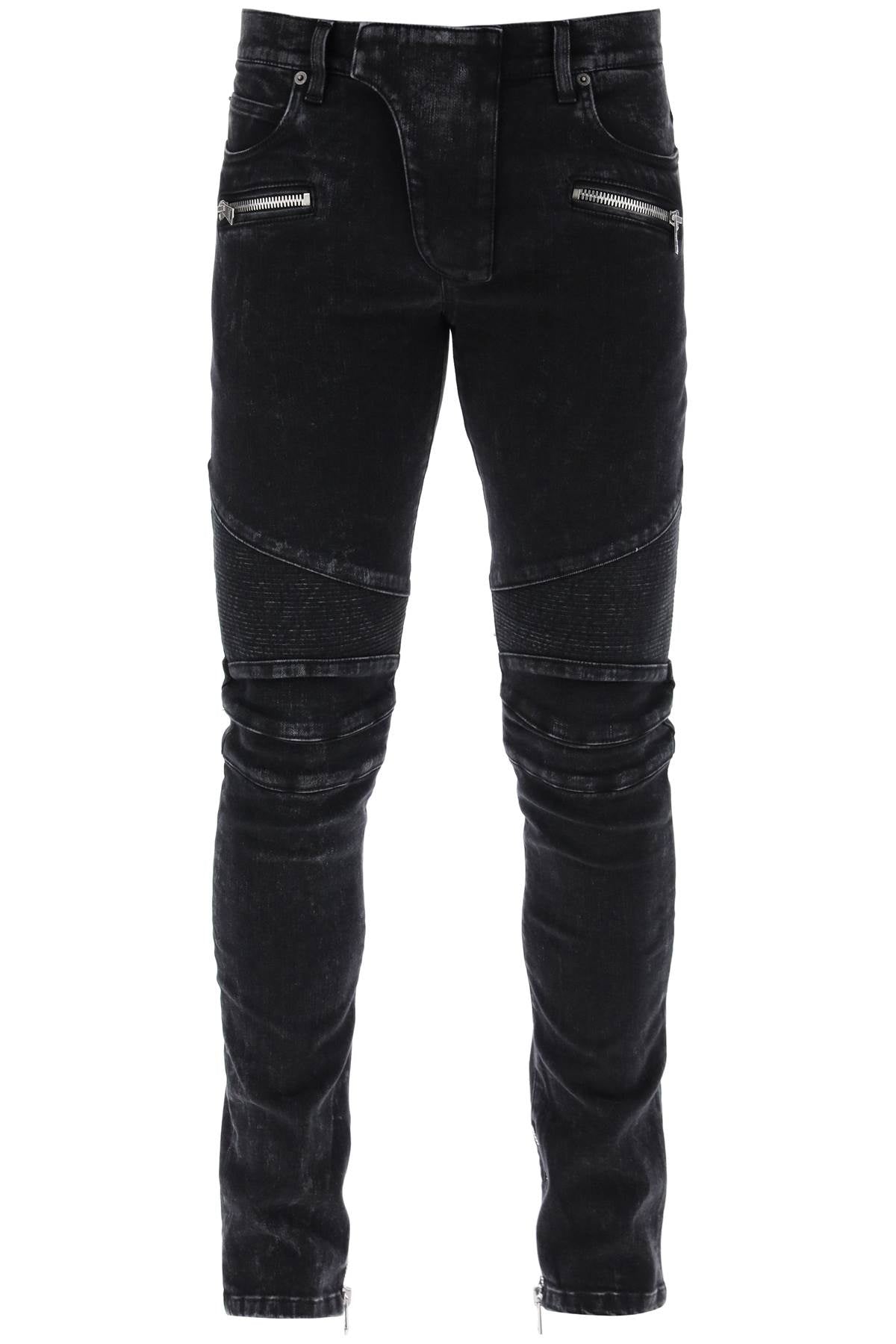 Balmain slim biker style jeans