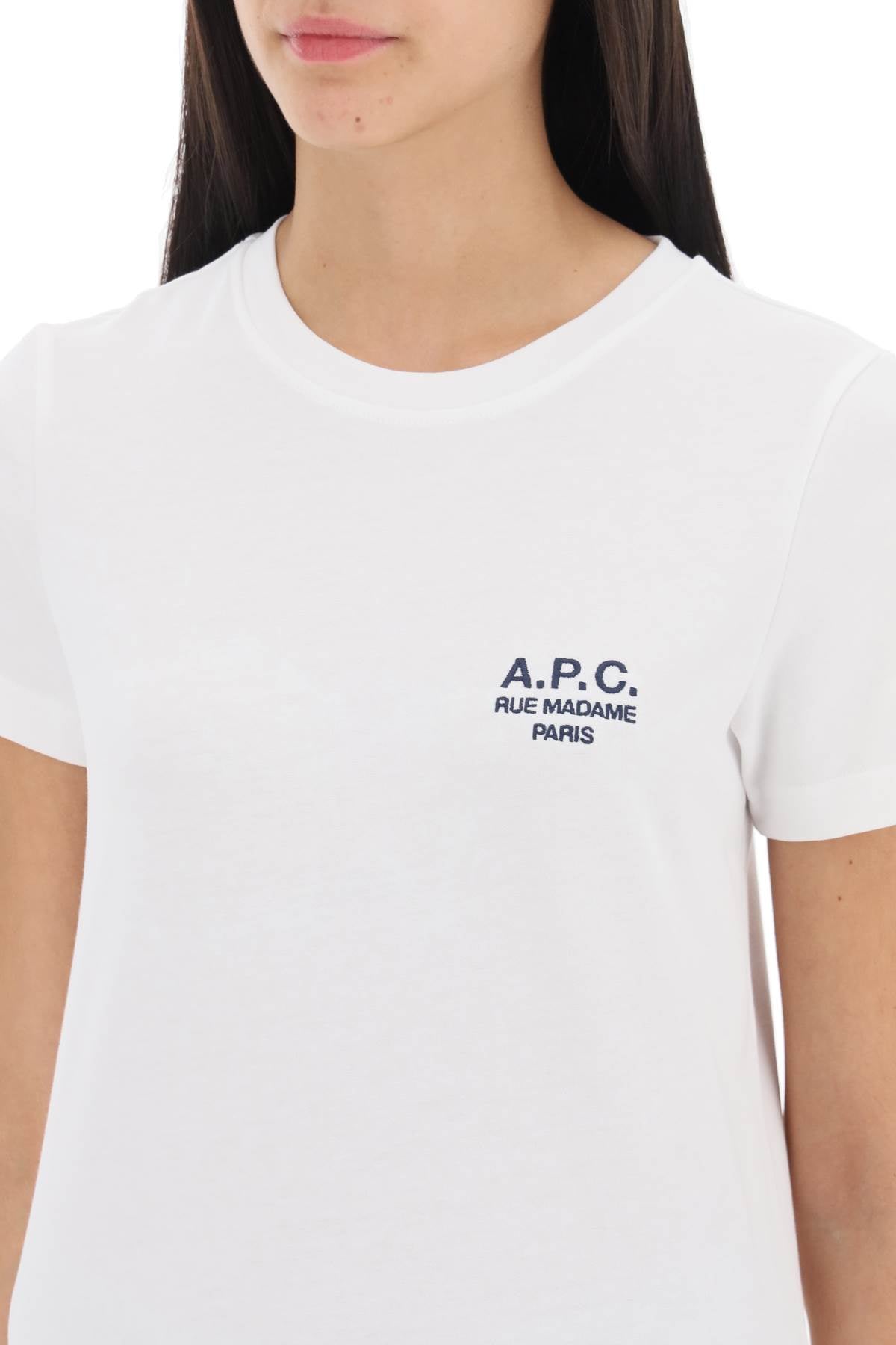 A.p.c. denise t-shirt with logo embroidery