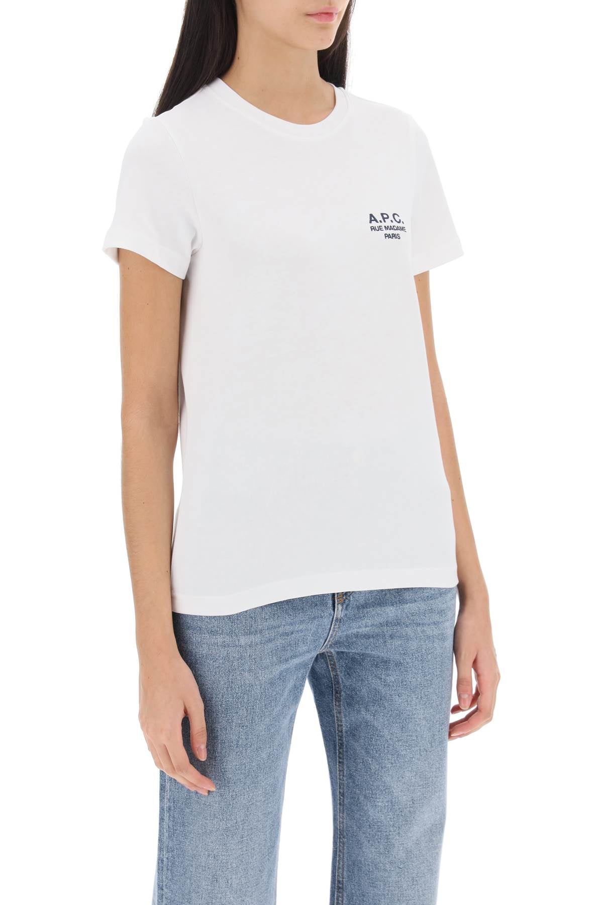 A.p.c. denise t-shirt with logo embroidery