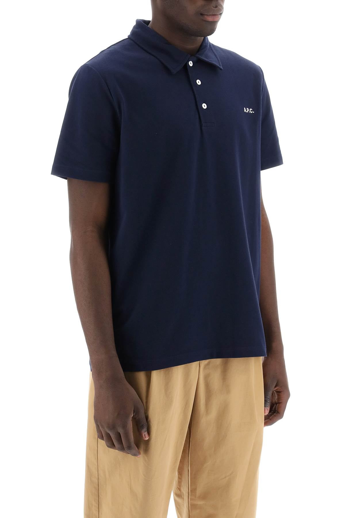 A.p.c. carter polo shirt with logo embroidery