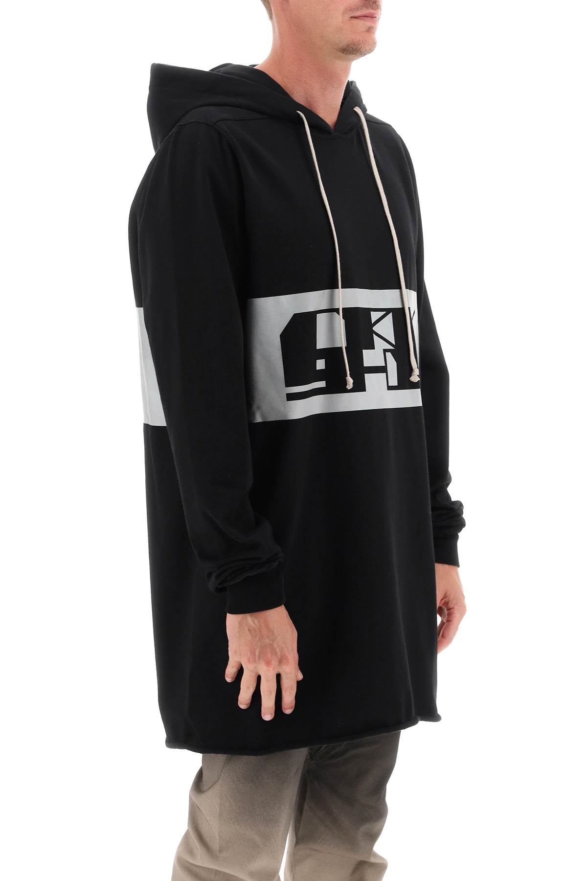 Drkshdw maxi hoodie with logo print