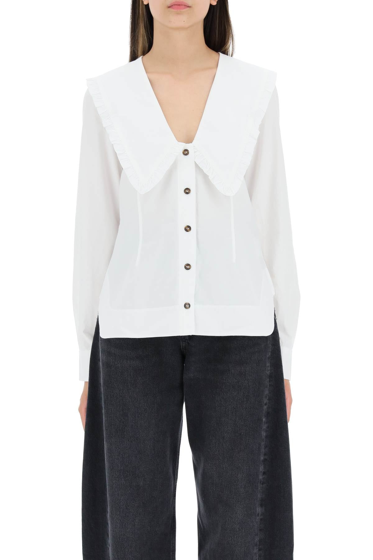 Ganni shirt with peter pan collar