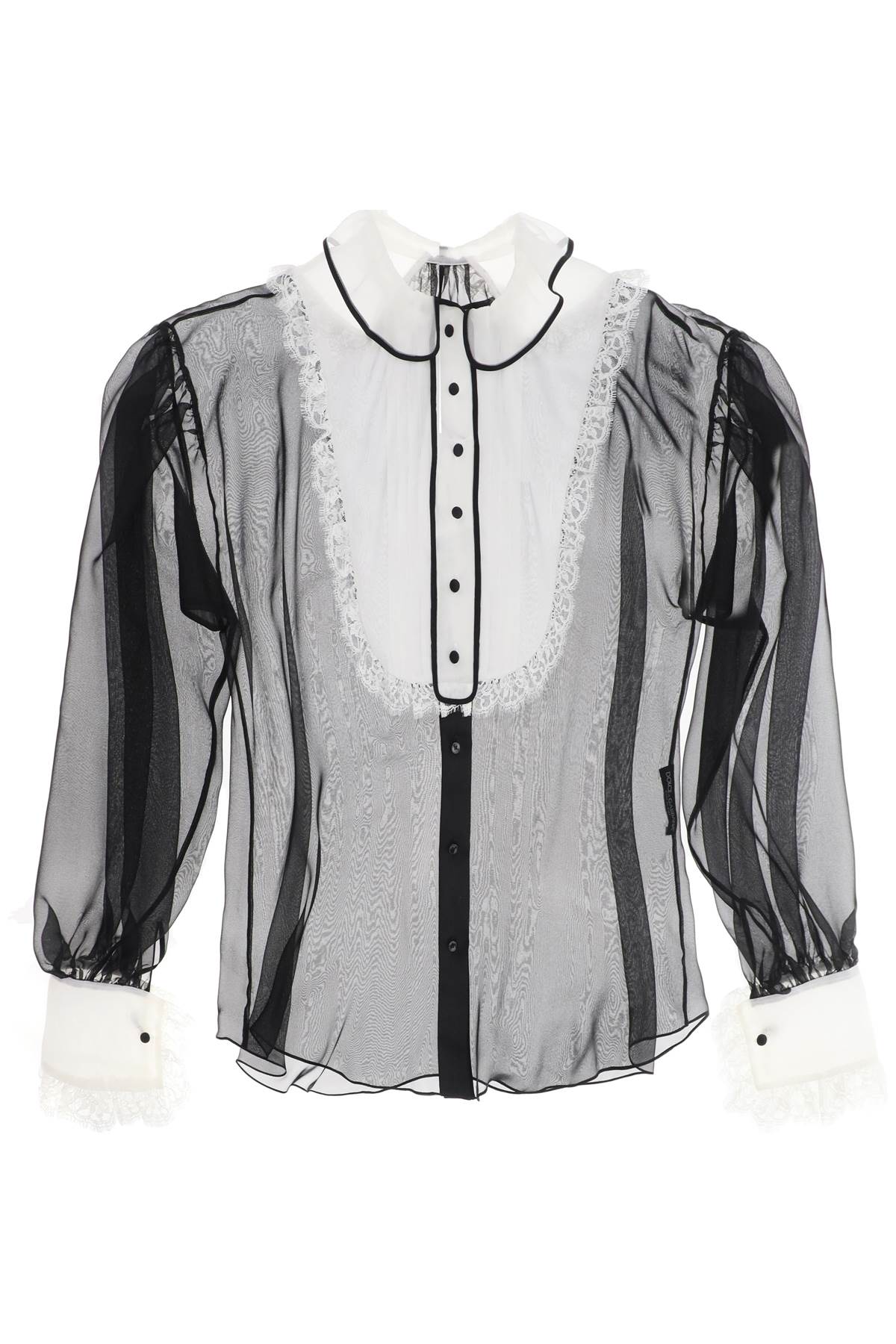 Dolce & gabbana chiffon blouse with plastr